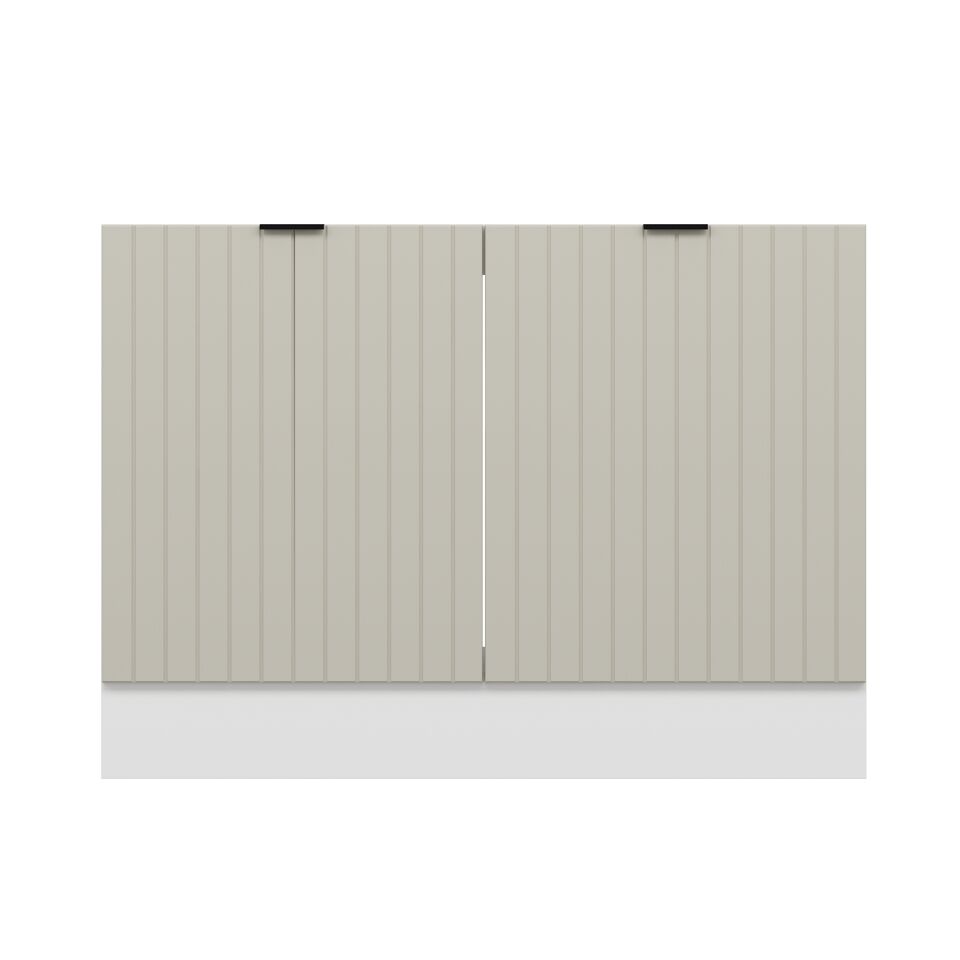 Alvinka Mutfak Modül Mbr_B Alt 2K 120Cm Evye Dolap Beyaz Kumtaşı