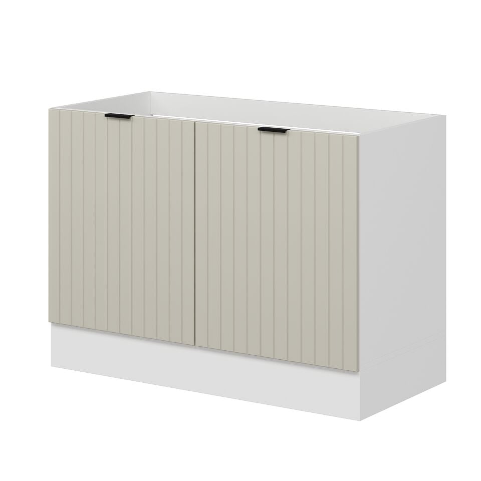 Alvinka Mutfak Modül Mbr_B Alt 2K 120Cm Evye Dolap Beyaz Kumtaşı