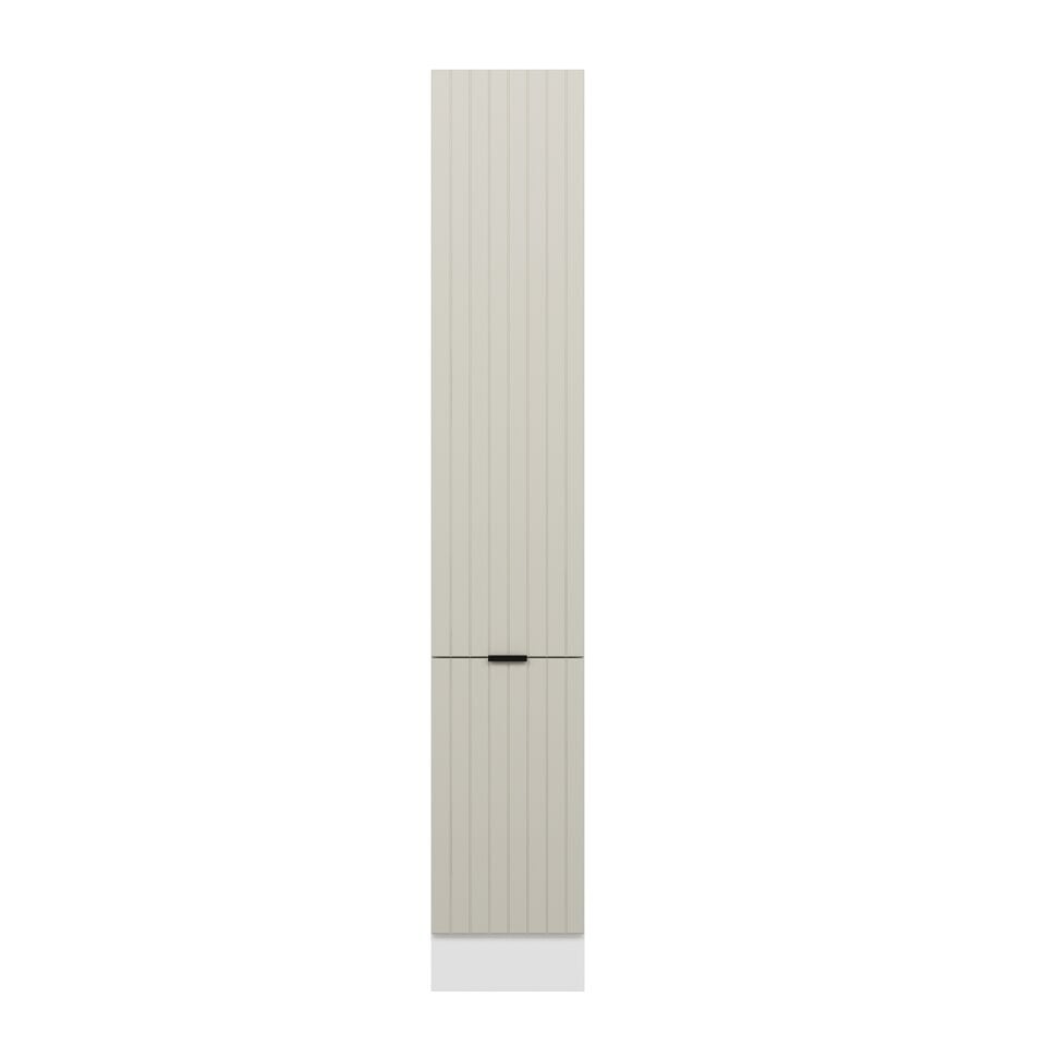 Alvinka Mutfak Modül Mbr_B 40-H240Cm Boy Dolabı Beyaz Kumtaşı Mdf