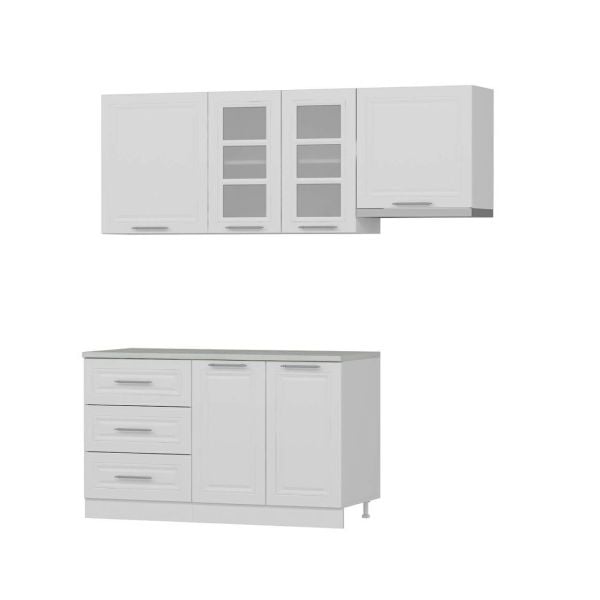 MİNAR 200 CM MEBRAN C MUTFAK DOLABI BEYAZ 200-MCB2