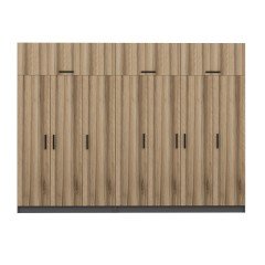 Minar Kale 7 Kapaklı 4 Çekmeceli Dolap Ve Yüklük Antrasit Dore