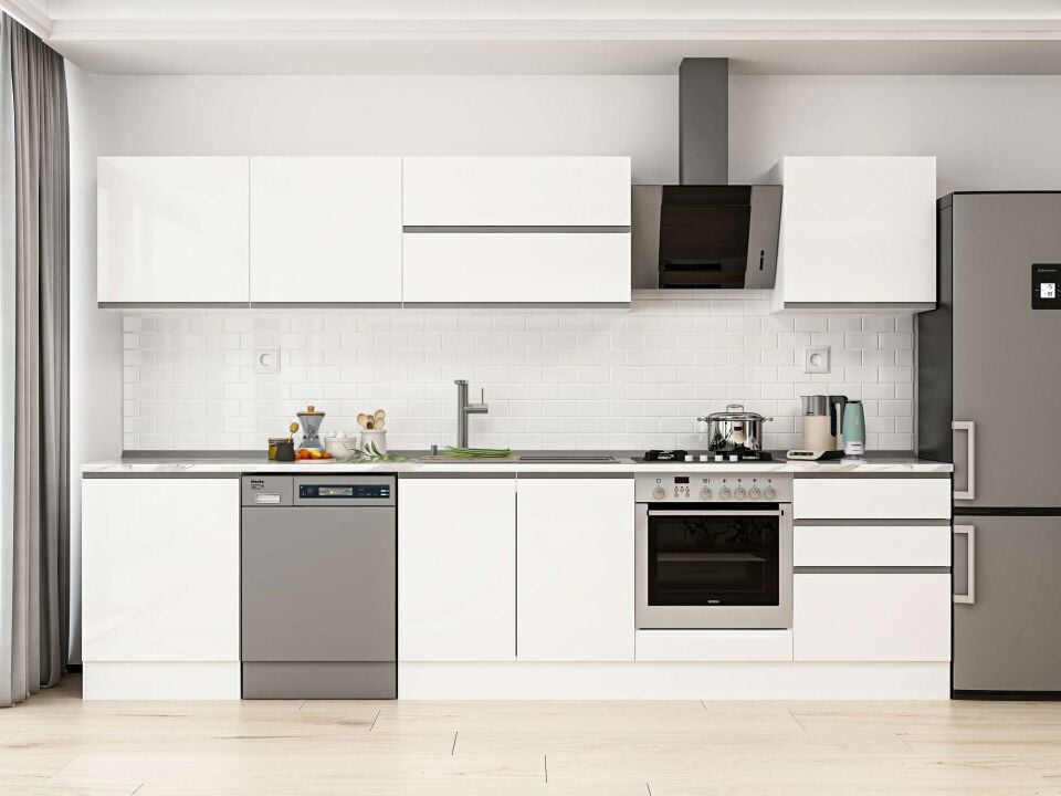 Alvinka 320X210 Cm High Gloss Mutfak Dolabı M-E80S60S60-2