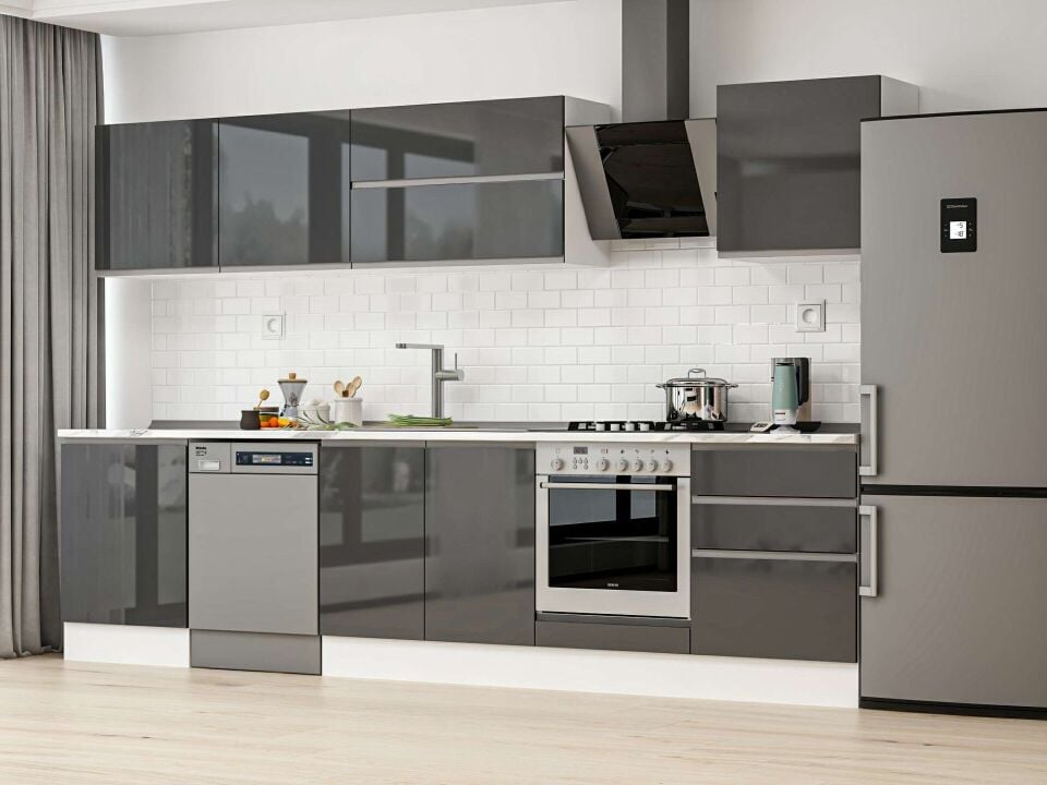 Alvinka 320X210 Cm High Gloss Mutfak Dolabı M-E80S60S60-2