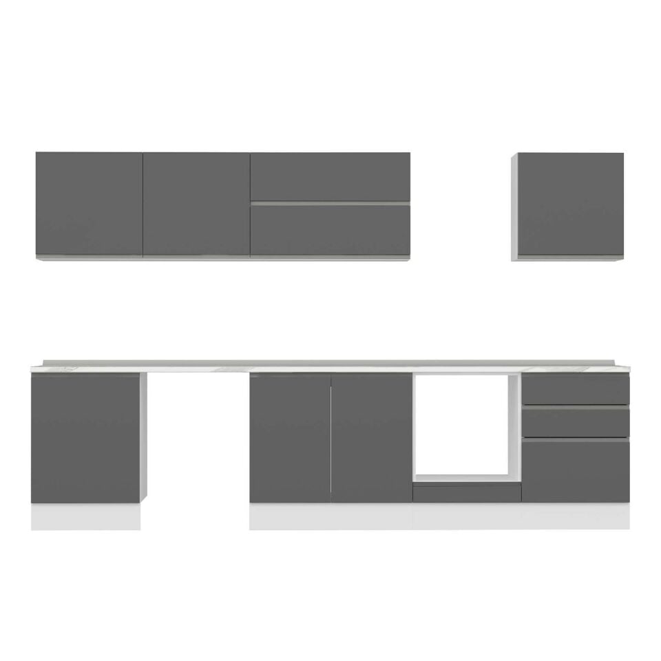 Alvinka 320X210 Cm High Gloss Mutfak Dolabı M-E80S60S60-2