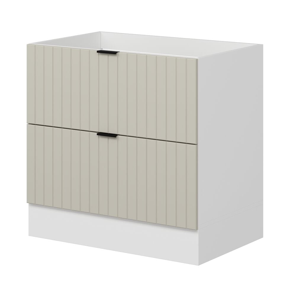 Alvinka Mutfak Modül Mbr_B Alt 2Ç 90Cm Evye Dolap Beyaz Kumtaşı