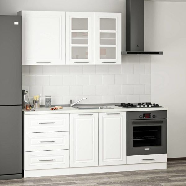 MİNAR 200 CM MEBRAN C MUTFAK DOLABI BEYAZ 200-MCB3