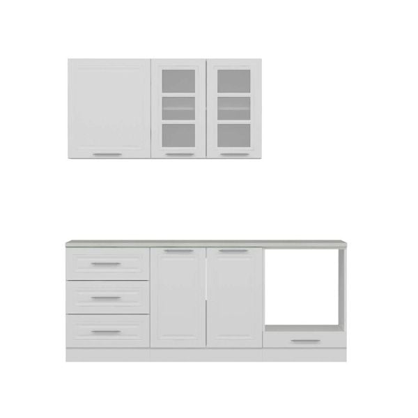 MİNAR 200 CM MEBRAN C MUTFAK DOLABI BEYAZ 200-MCB3