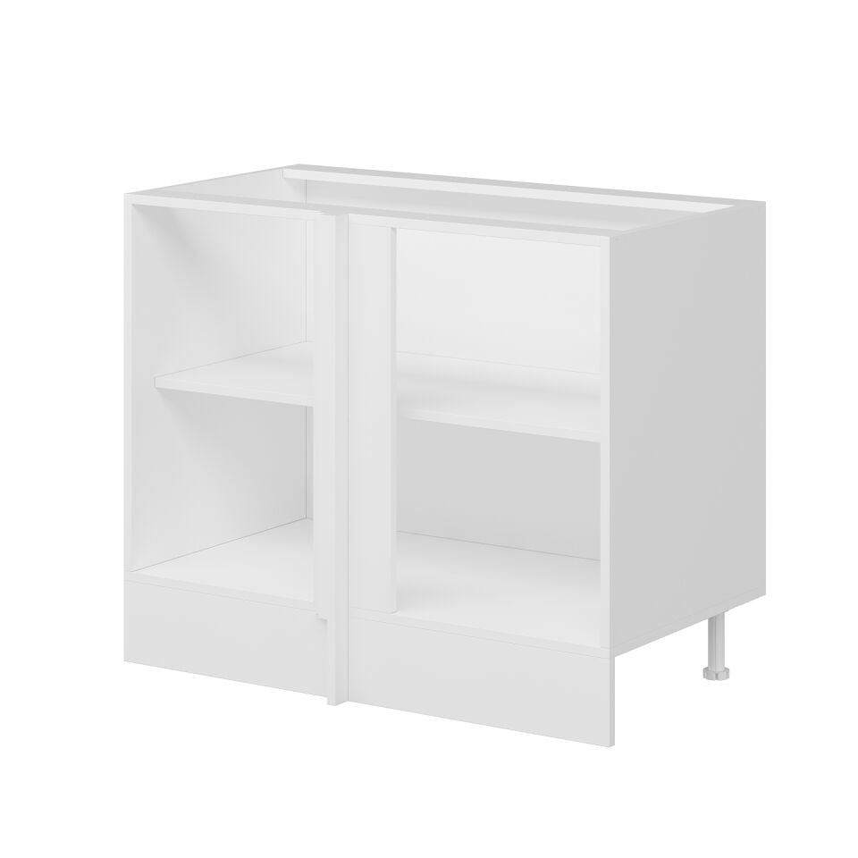 Alvinka Mutfak Modül Mbr_B Alt 1K1R 105Cm Köşe Dolap Beyaz Kumtaşı