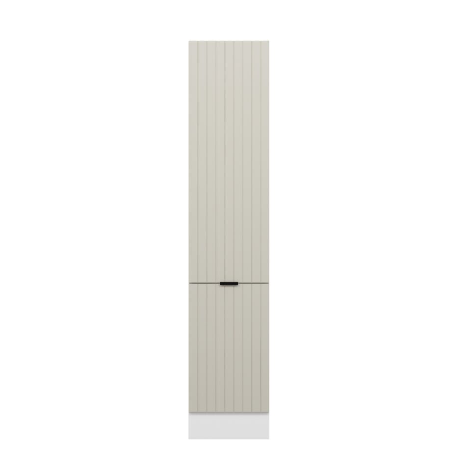 Alvinka Mutfak Modül Mbr_B 45-H222Cm Boy Dolabı Beyaz Kumtaşı Suntalam