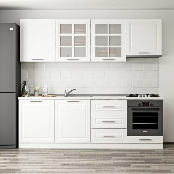 Mi̇nar 240 Cm Mebran C Mutfak Dolabi Beyaz 240-mcb1