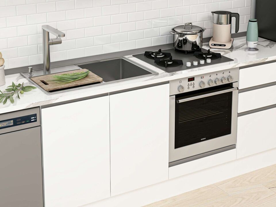 Alvinka 315X210 Cm High Gloss Mutfak Dolabı M-E90S45S60-1 High Gloss | Beyaz - Suntalam