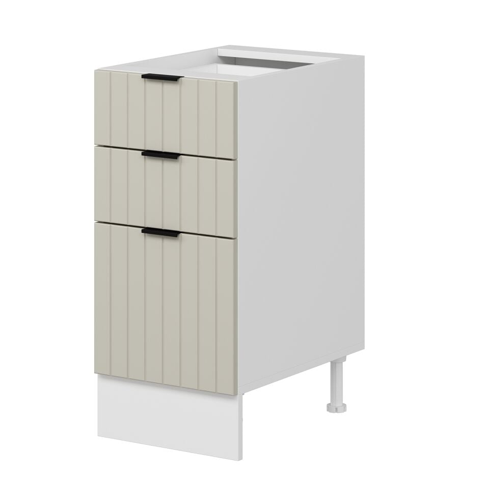 Alvinka Mutfak Modül Mbr_B Alt 3Ç1B2K Nray 40Cm Dolap Beyaz Kumtaşı