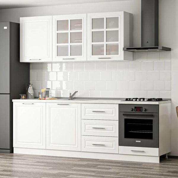 MİNAR 240 CM MEBRAN C MUTFAK DOLABI BEYAZ 240-MCB3