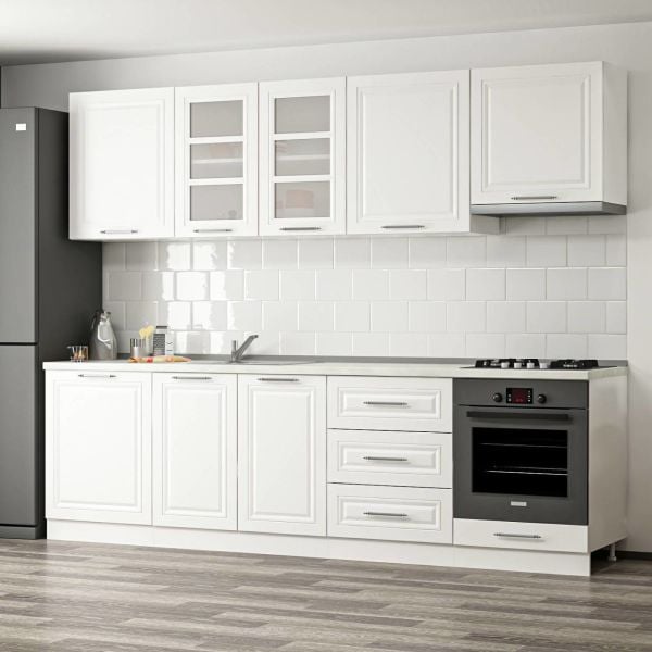 MİNAR 270 CM MEBRAN C MUTFAK DOLABI BEYAZ 270-MCB1