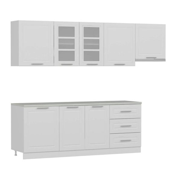 Mi̇nar 270 Cm Mebran C Mutfak Dolabi Beyaz 270-mcb2