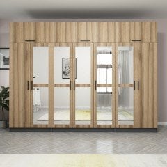 Minar Kale 7 Kapaklı 5 Aynalı 2 Ç Dolap Ve Yüklük Antrasit Dore