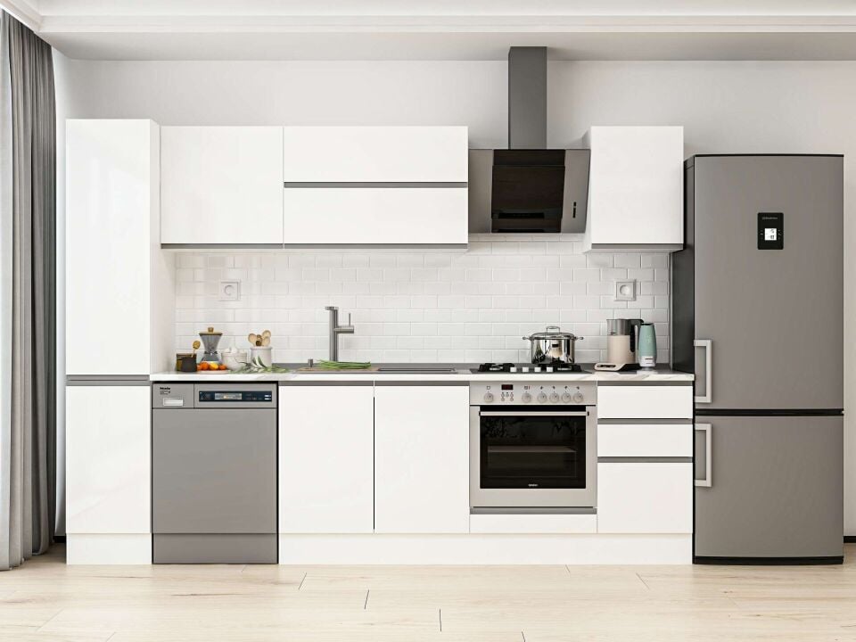 Alvinka 285X210 Cm High Gloss Mutfak Dolabı Mb-E80B40S45-2