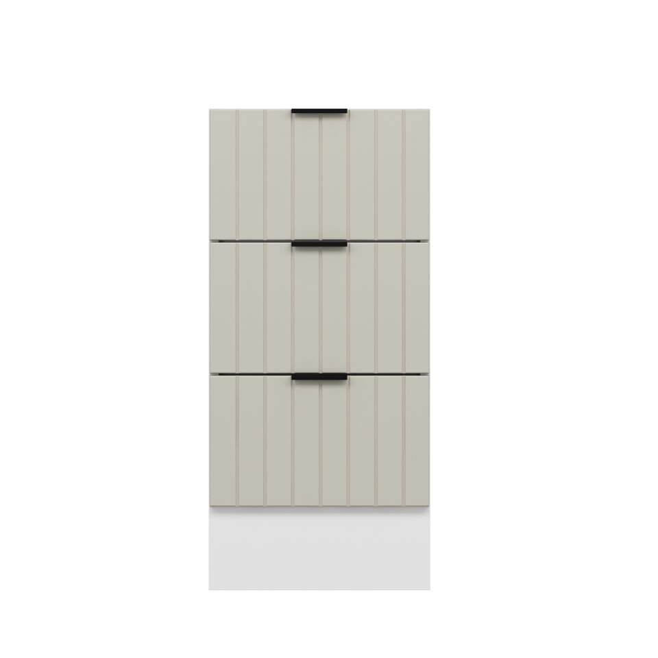 Alvinka Mutfak Modül Mbr_B Alt 3Ç 40Cm Dolap Beyaz Kumtaşı