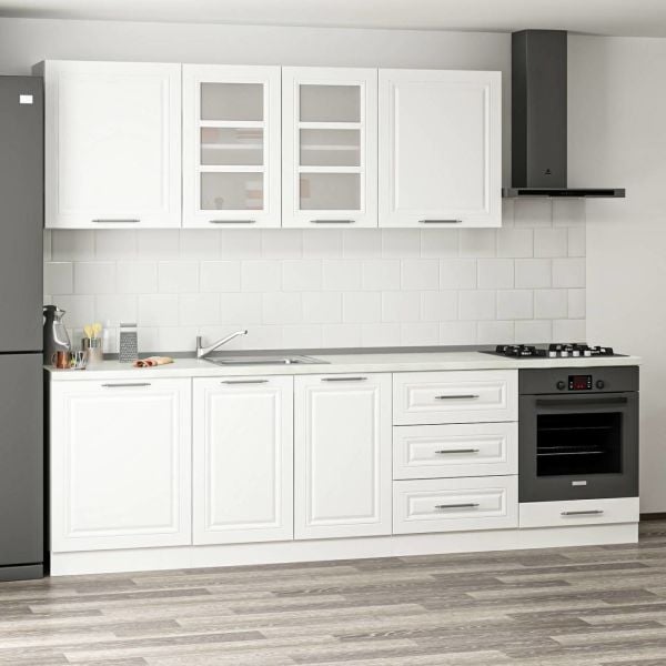 MİNAR 270 CM MEBRAN C MUTFAK DOLABI BEYAZ 270-MCB3