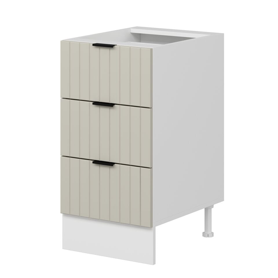 Alvinka Mutfak Modül Mbr_B Alt 3Ç Nray 45Cm Dolap Beyaz Kumtaşı