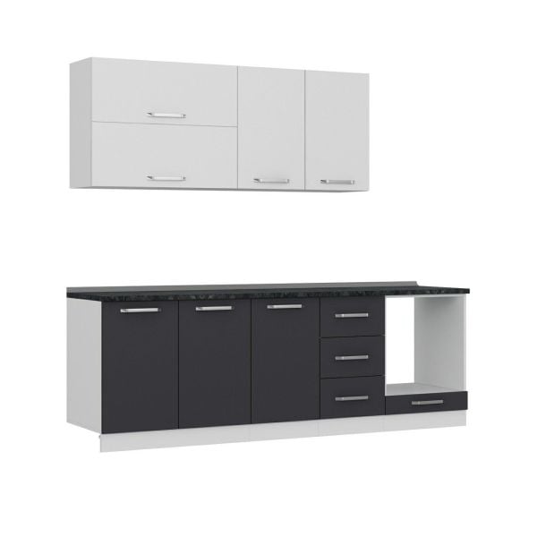 Minar 240 Cm Mutfak Dolabı Beyaz Antrasit 240-A4