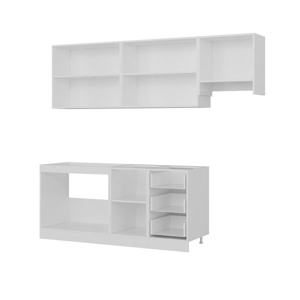 Minar 240 Cm Mutfak Dolabı Beyaz Antrasit 240-A5