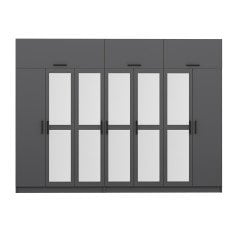 Minar Kale 7 Kapaklı 5 Aynalı 4 Ç Dolap Ve Yüklük Antrasit