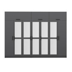 Minar Kale 7 Kapaklı 5 Aynalı 4 Ç Dolap Ve Yüklük Antrasit