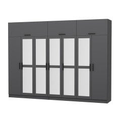 Minar Kale 7 Kapaklı 5 Aynalı 4 Ç Dolap Ve Yüklük Antrasit