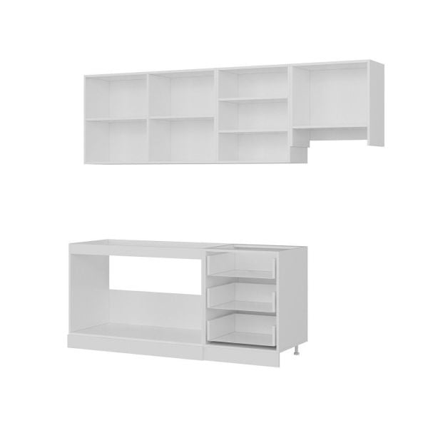 Minar 240 Cm Mutfak Dolabı Beyaz Antrasit 240-A8