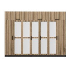 Minar Kale 7 Kapaklı 5 Aynalı 4 Ç Dolap Ve Yüklük Antrasit Dore