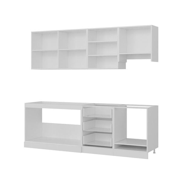 Minar 240 Cm Mutfak Dolabı Beyaz Antrasit 240-A9