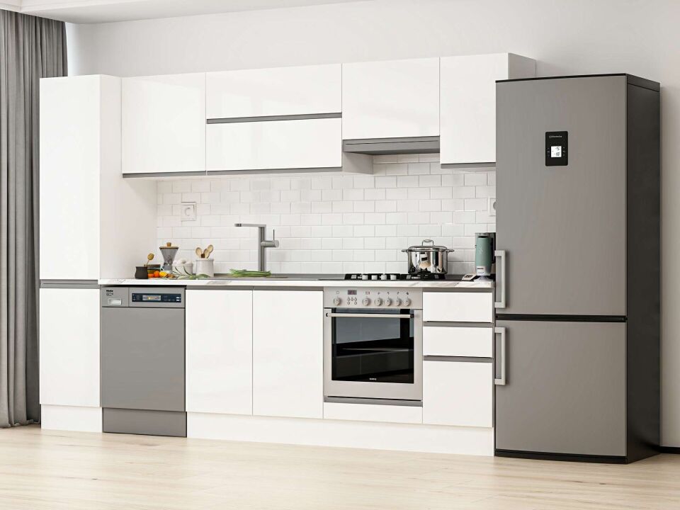 Alvinka 285X210 Cm High Gloss Mutfak Dolabı Mb-E80B45S40-1