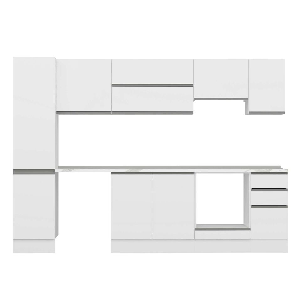 Alvinka 285X210 Cm High Gloss Mutfak Dolabı Mb-E80B45S40-1