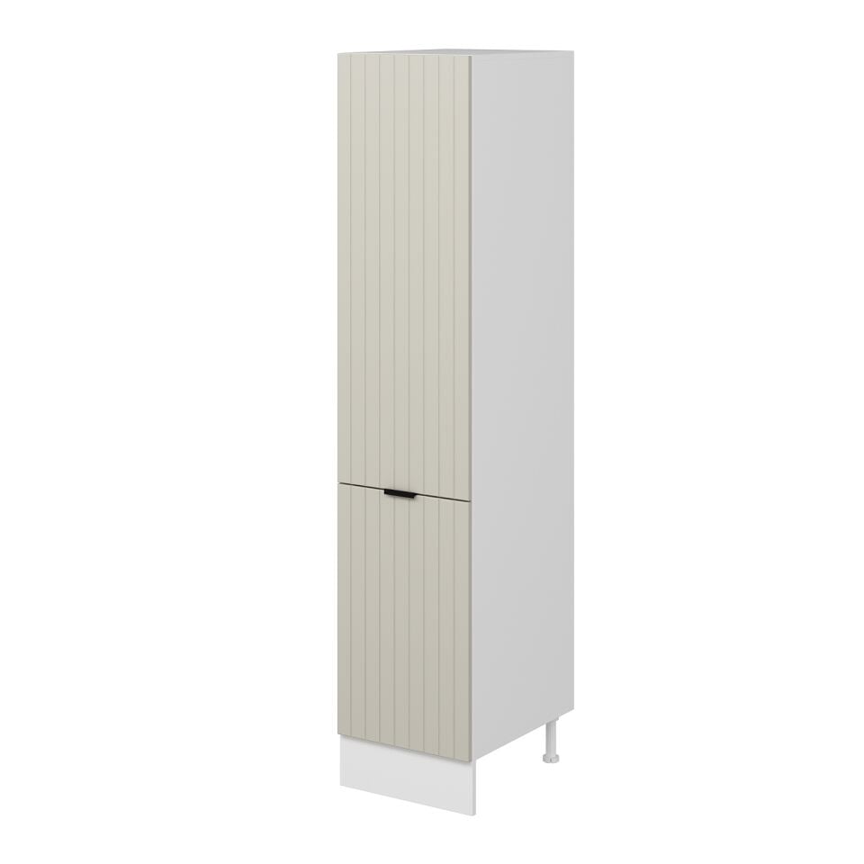 Alvinka Mutfak Modül Mbr_B 45-H210Cm Boy Dolabı Beyaz Kumtaşı