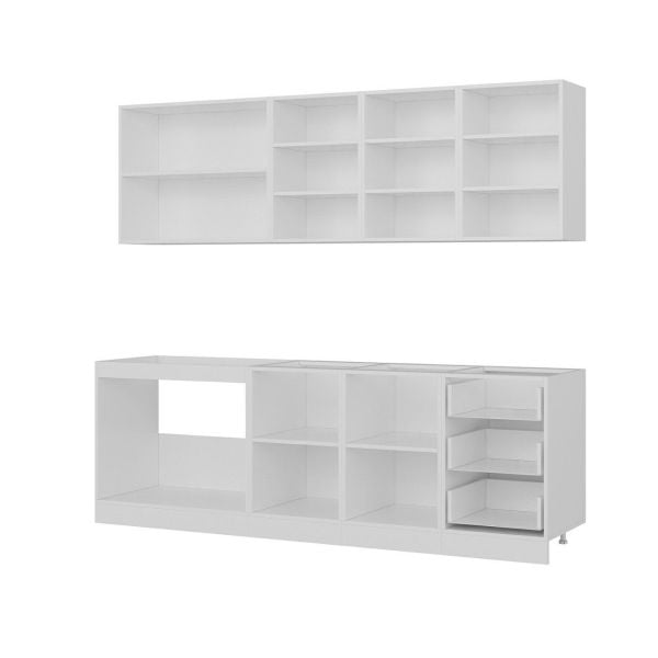 Minar 240 Cm Mutfak Dolabı Beyaz Dore 240-D2