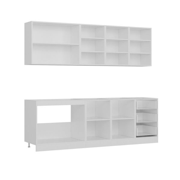 Minar 240 Cm Mutfak Dolabı Beyaz Dore 240-D2