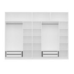 Minar Kale 7 Mebran Kapaklı 4 İç Çekmeceli Dolap Ve Yüklük Beyaz