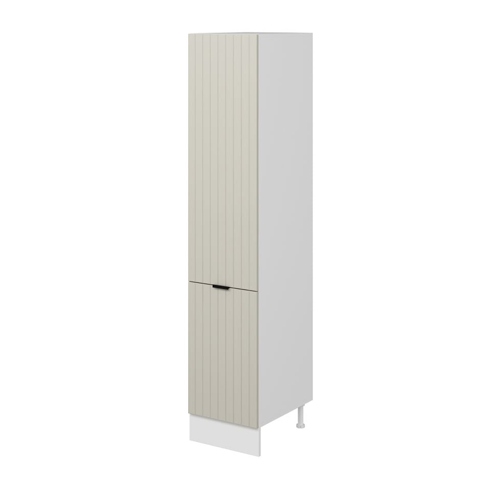 Alvinka Mutfak Modül Mbr_B 45-H222Cm Boy Dolabı Beyaz Kumtaşı