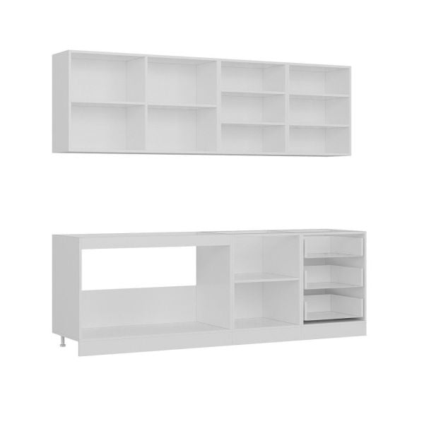 Minar 240 Cm Mutfak Dolabı Beyaz Dore 240-D3