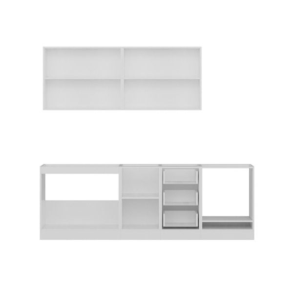 Minar 240 Cm Mutfak Dolabı Beyaz Dore 240-D4