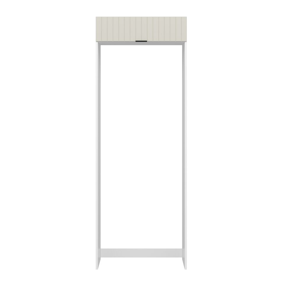 Alvinka Mutfak Modül Mbr_B 80-H222Cm Buz Dolabı Beyaz Kumtaşı Mdf