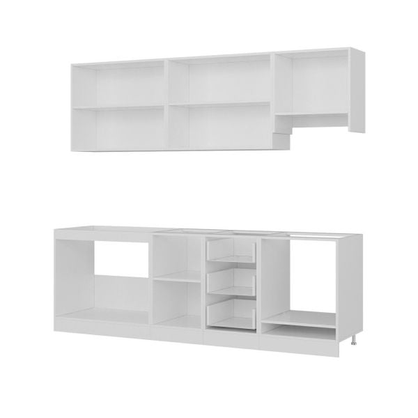 Minar 240 Cm Mutfak Dolabı Beyaz Dore 240-D6