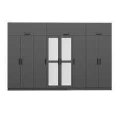 Minar Kale 8 Kapaklı 2 Aynalı 2 Ç Dolap Ve Yüklük Antrasit