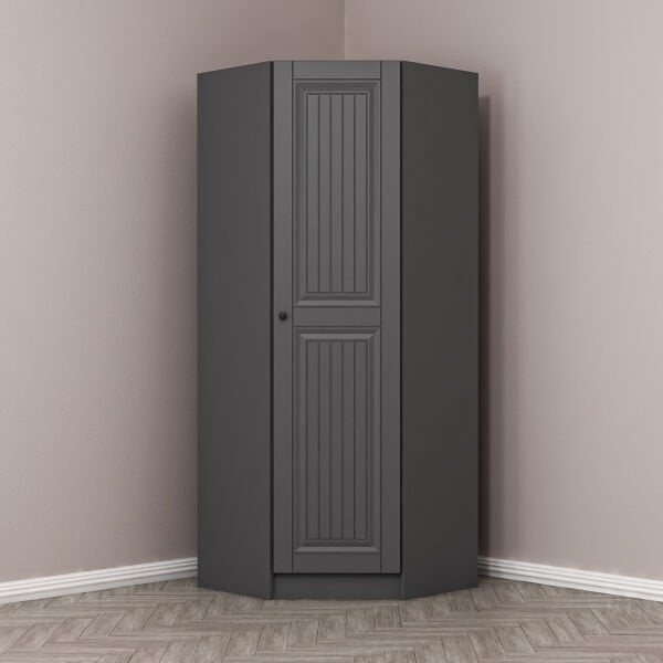 Kale 1 Kapaklı Köşe Dolap Antrasit Mebran Antrasit İlkbahar