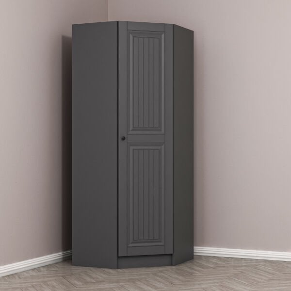 Kale 1 Kapaklı Köşe Dolap Antrasit Mebran Antrasit İlkbahar