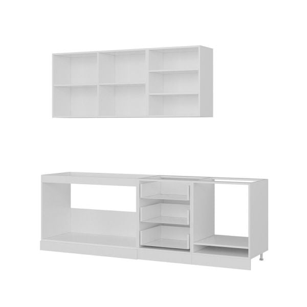 Minar 240 Cm Mutfak Dolabı Beyaz Dore 240-D7