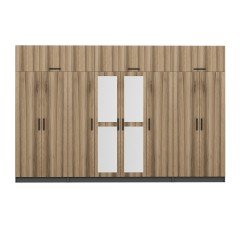 Minar Kale 8 Kapaklı 2 Aynalı 2 Ç Dolap Ve Yüklük Antrasit Dore