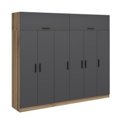 Minar Kale 6 Kapaklı 2 Ç Dolap Ve Yüklük Dore Antrasit