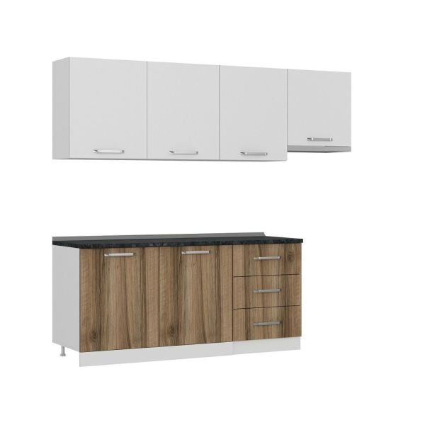 Minar 240 Cm Mutfak Dolabı Beyaz Dore 240-D8